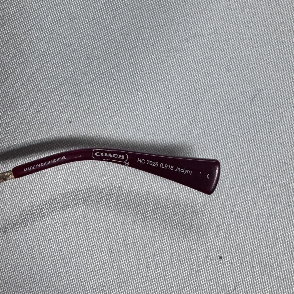 Coach Jaclyn Aviator Sunglasses Gold/Garnet - HC 7028 (L915 with Cream Case